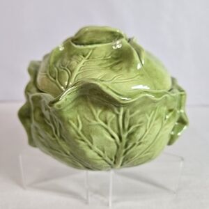 Holland Mold_ Ceramic Cabbage Canister, Cookie Jar or Trinket Storage 6"W X 5" T